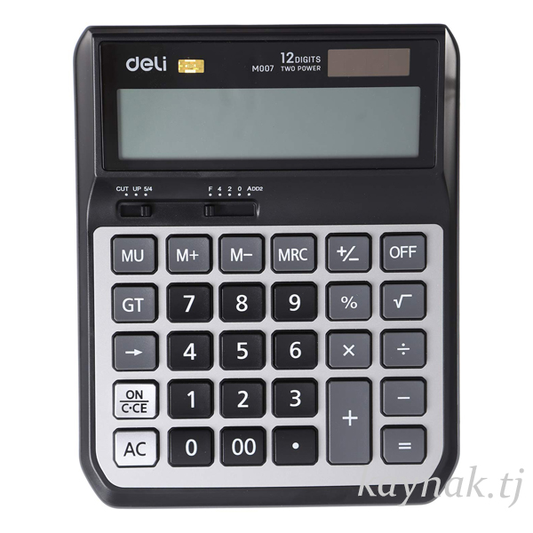 Калькулятор Deli M007 - Серый Черный