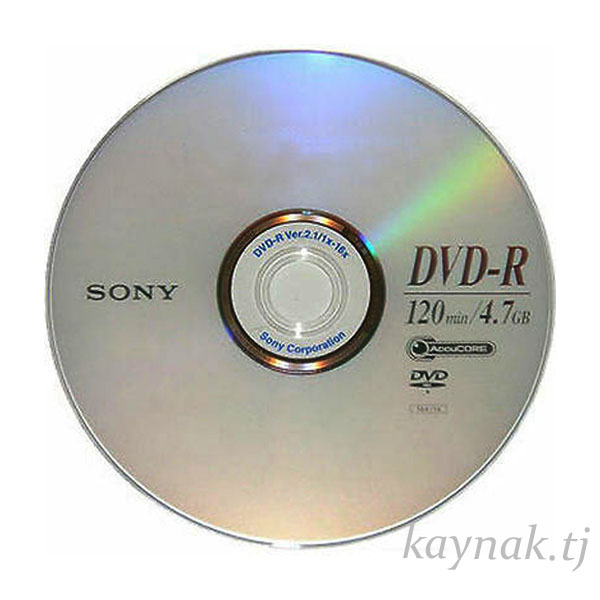 Диск DVD+R 4,7GB/120min, скорость записи 16X
